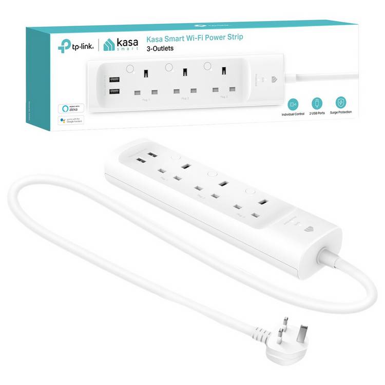 TP-Link KP303 Kasa Wi-Fi Smart Plug Extension Cable 0