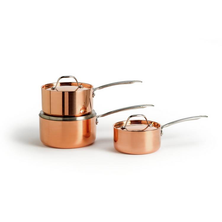 Habitat 3 Piece Copper Triply Pan Set 0