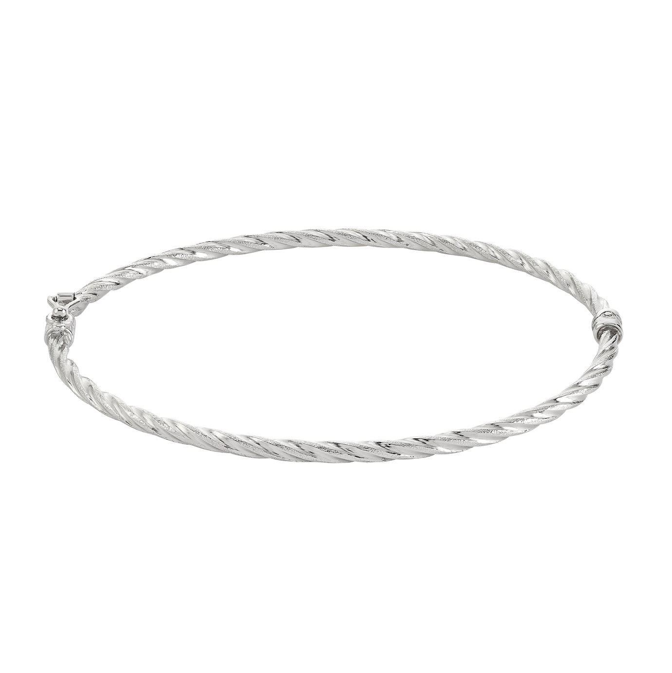 Revere 9ct White Gold Hinged Twisted Bangle Review