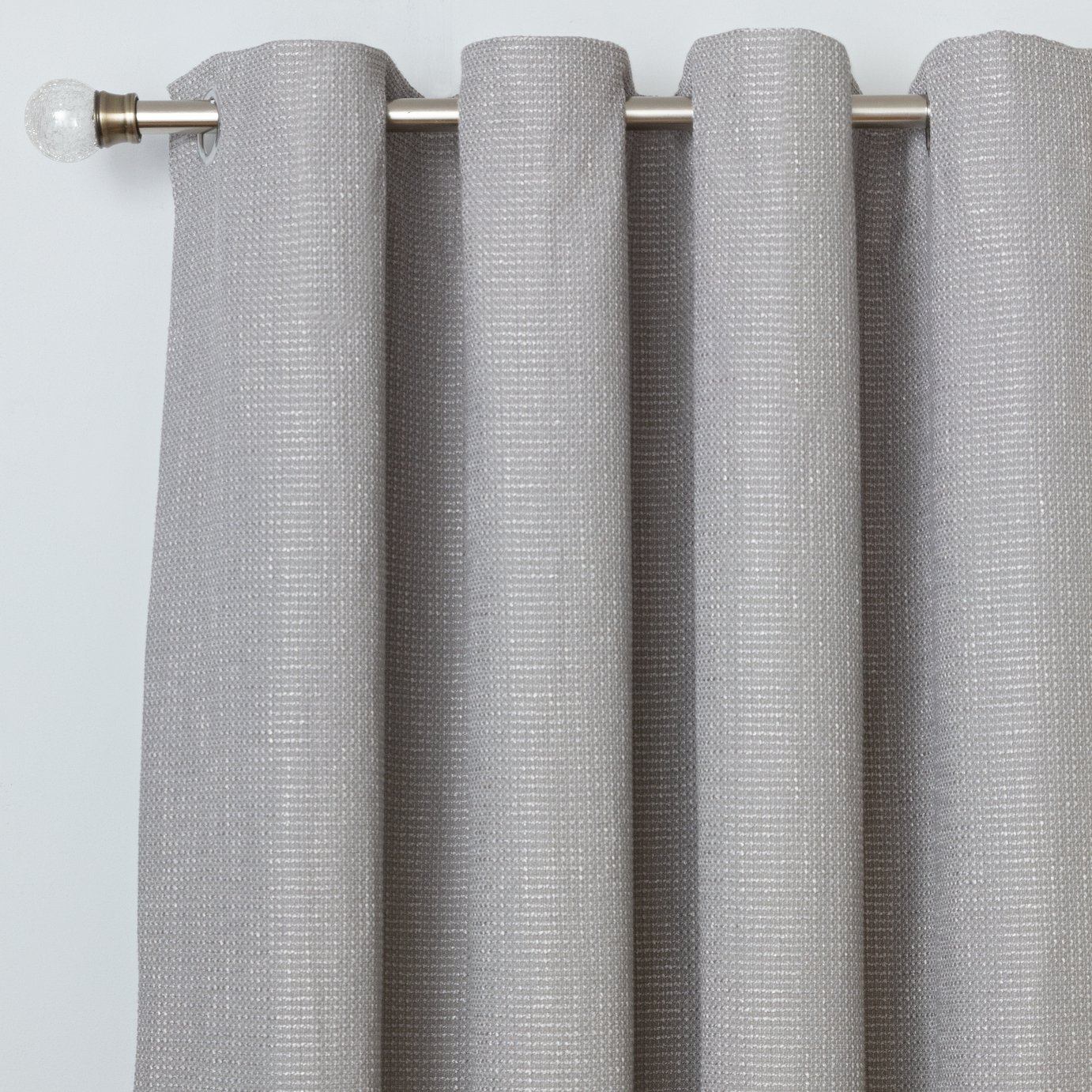 Argos Home Weave Blackout Lined Eyelet Curtains - Grey