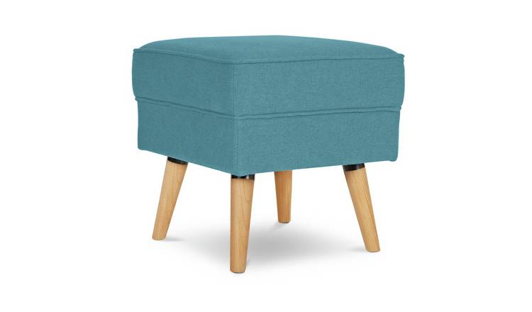 Habitat Callie Fabric Footstool - Teal