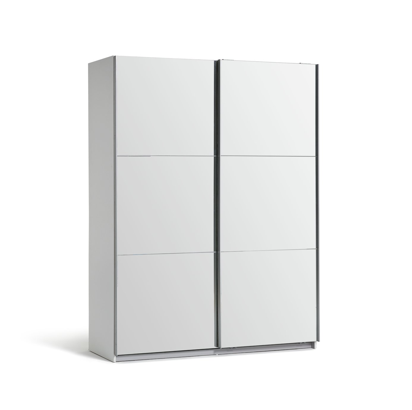 Habitat Holsted Mirrored Medium Wardrobe - White