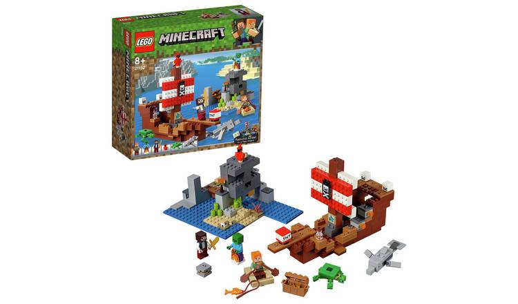 buy lego minecraft pirate toy ship adventure playset