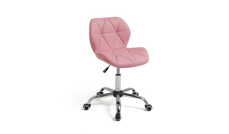 Buy Argos Home Boutique Faux Leather Office Chair Pink Office chairs Argos