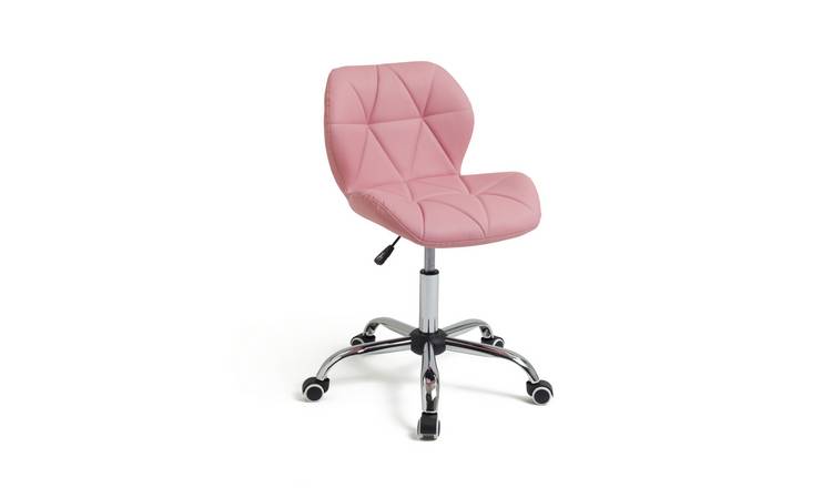 Pink Home Boutique Faux Leather Office Chair 