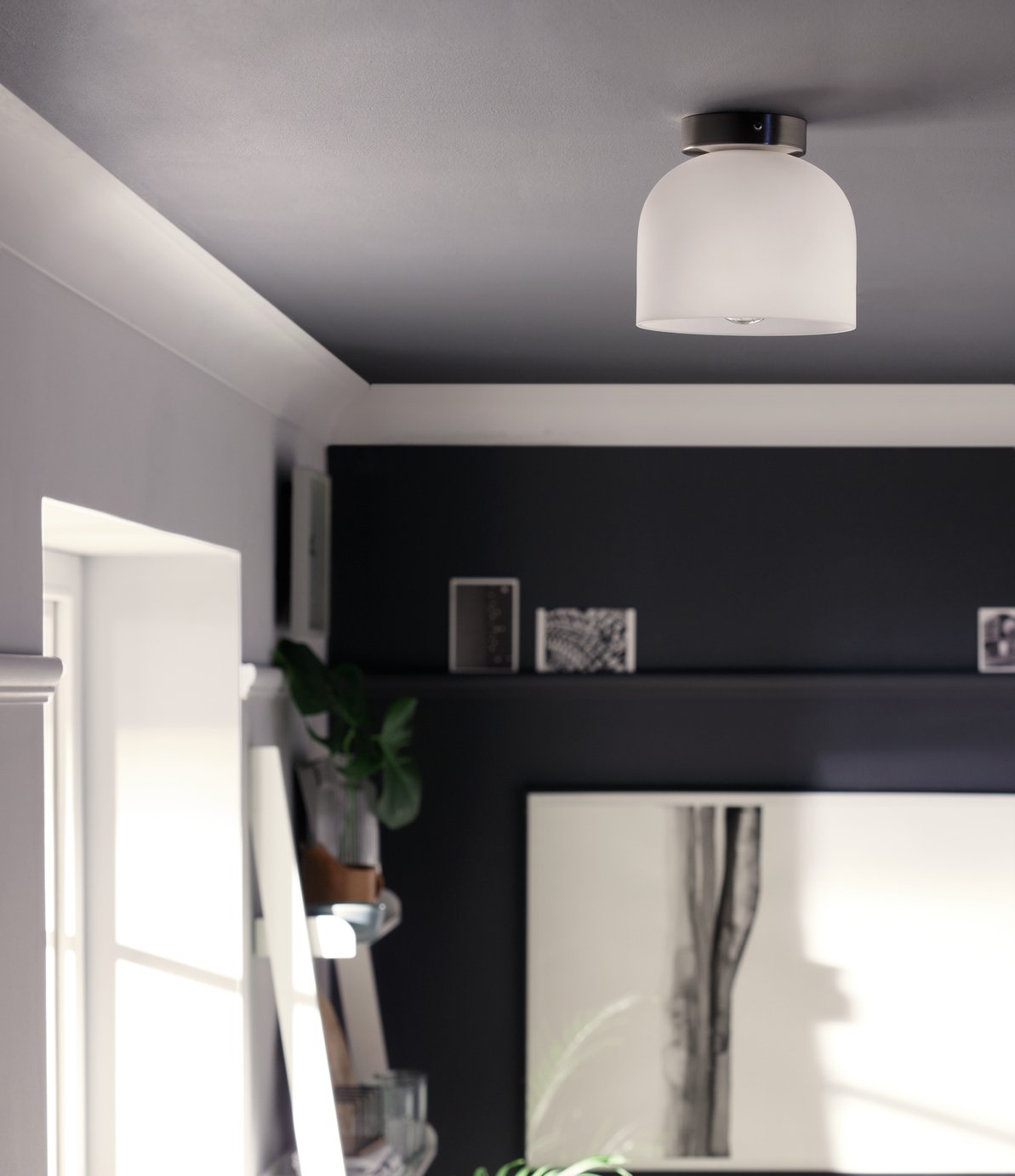 Argos Home Mirin Flush to Ceiling Light - Chrome