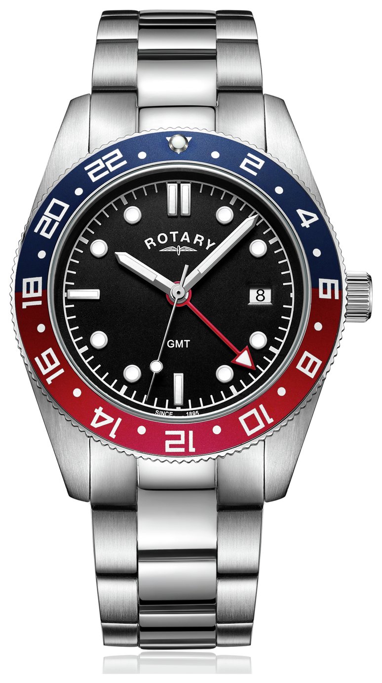 Rotary Black Dial Mens Stainless Steel Watch review