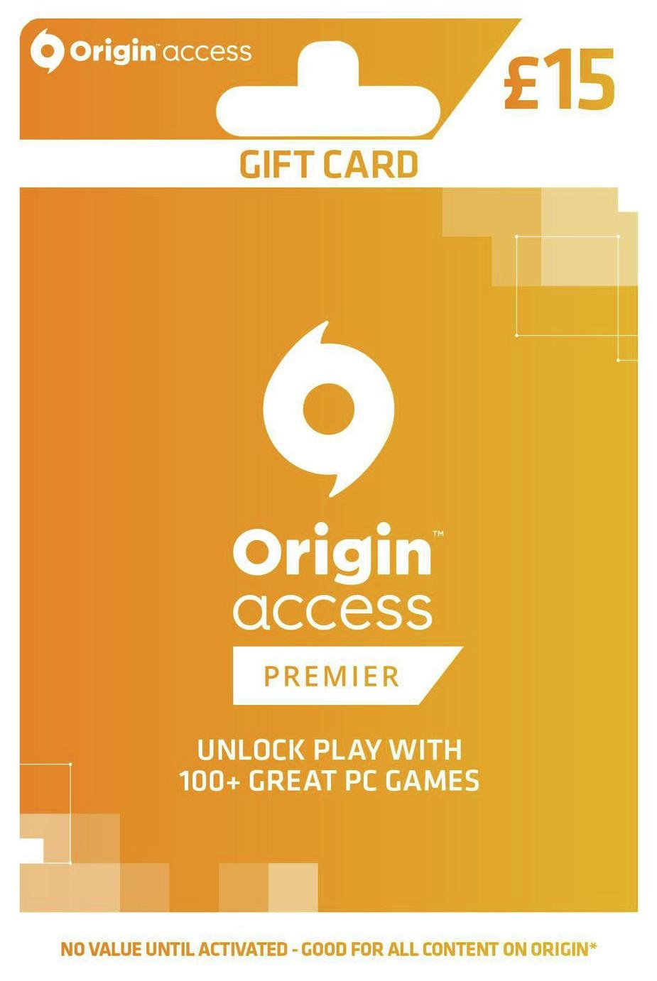 EA Origin Access Premier £15 Voucher Card