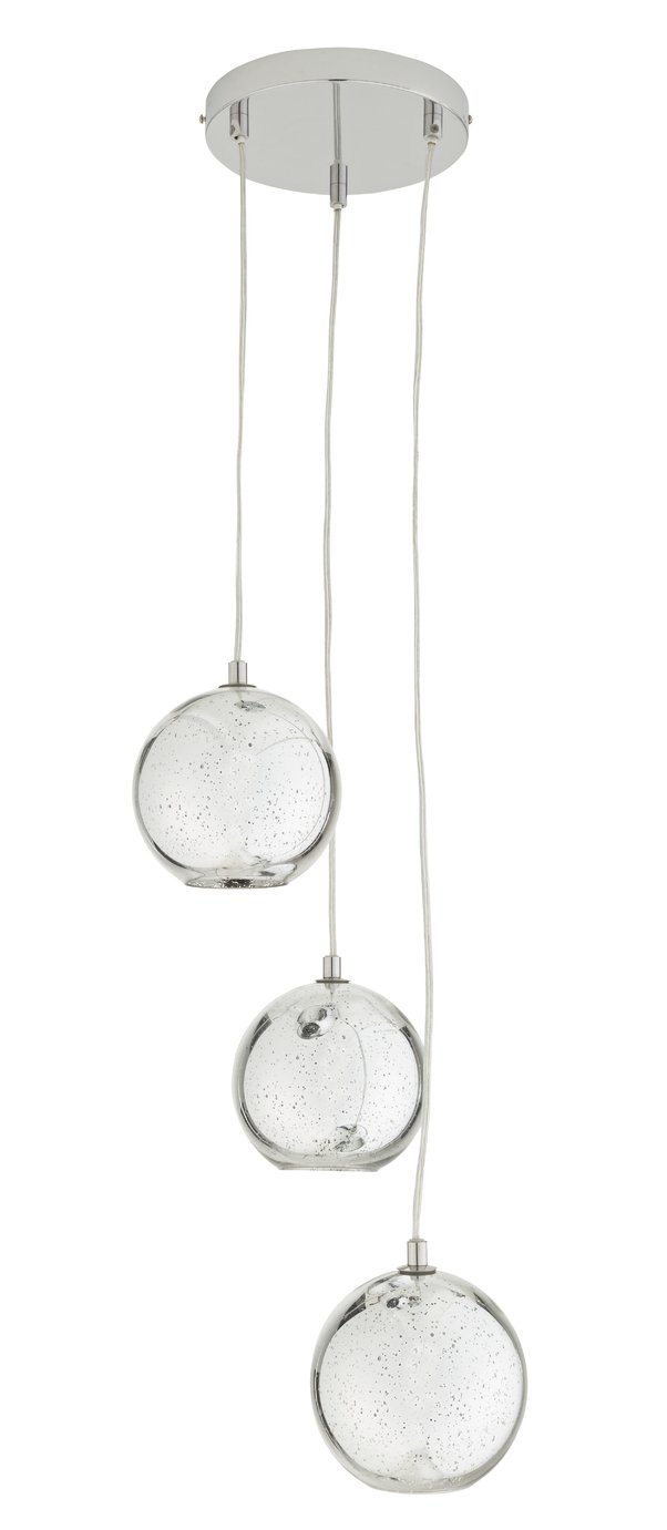 Argos Home Imogen Mercury 3 Light Ball Pendant Light -Chrome Review