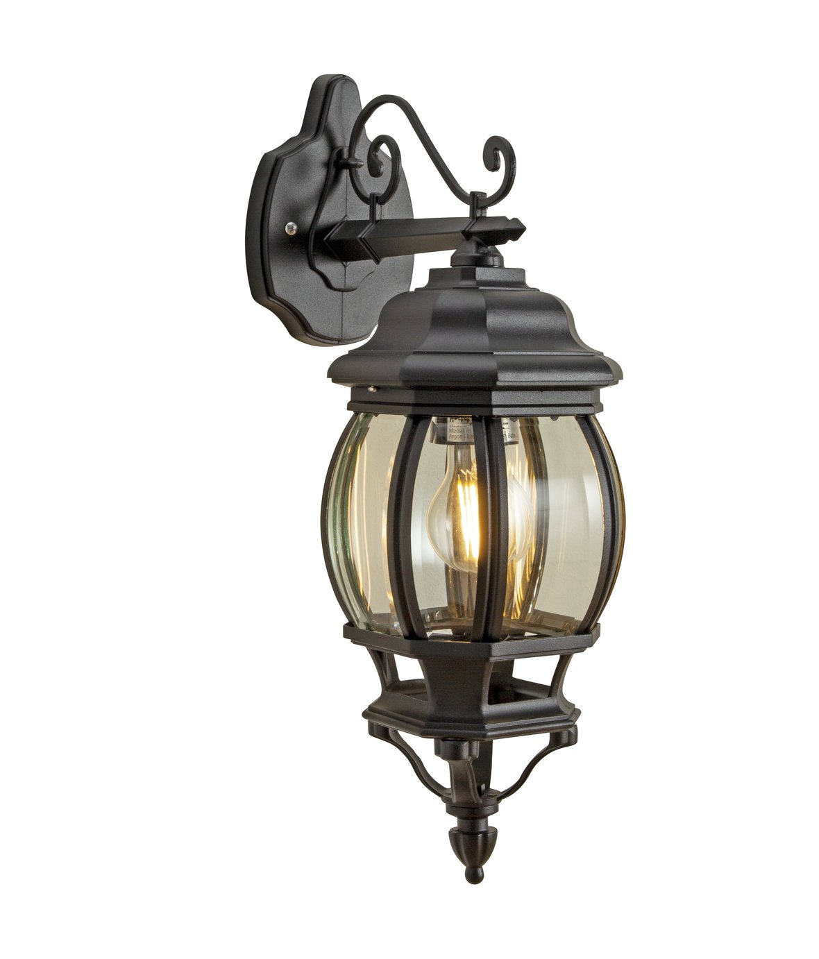 Argos Home Pumpkin 8 Sided Black Outdoor Lantern