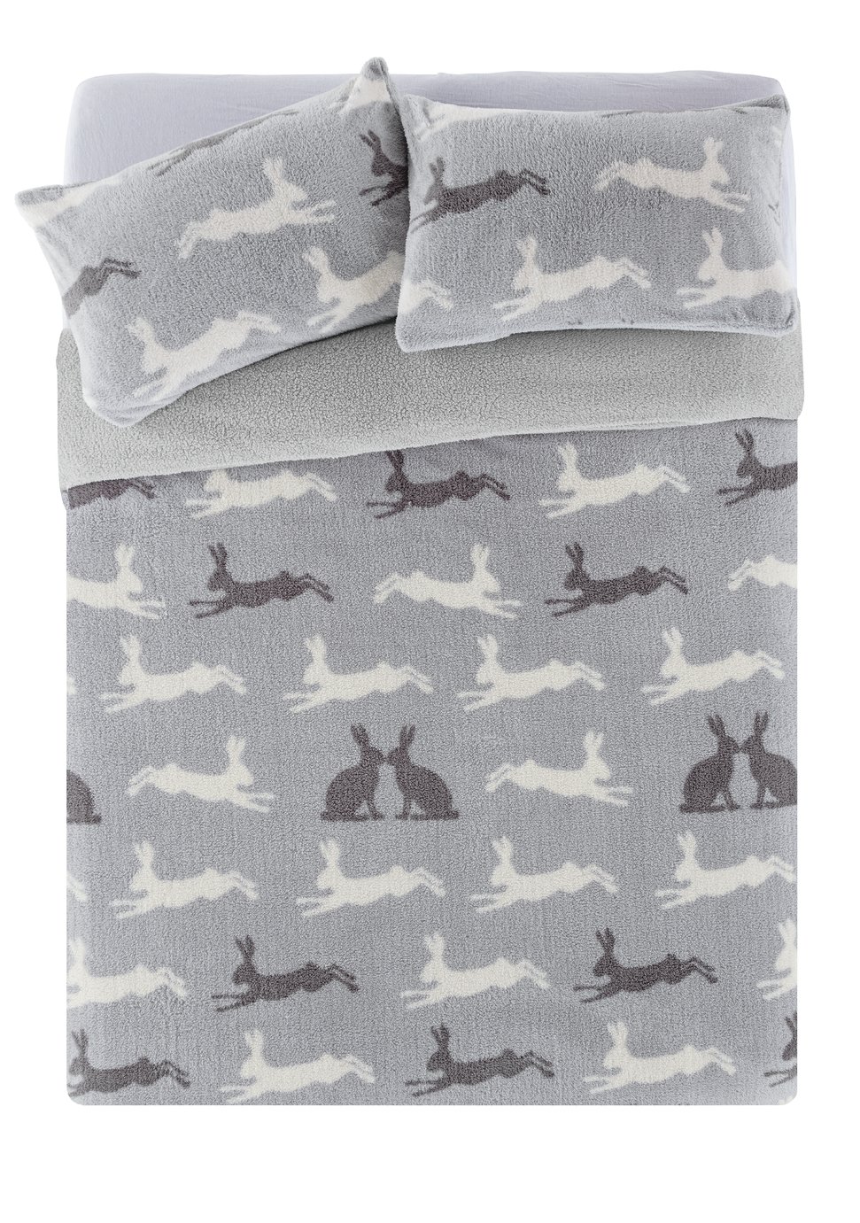 Argos Home Fleece Hare Bedding Set - Superking