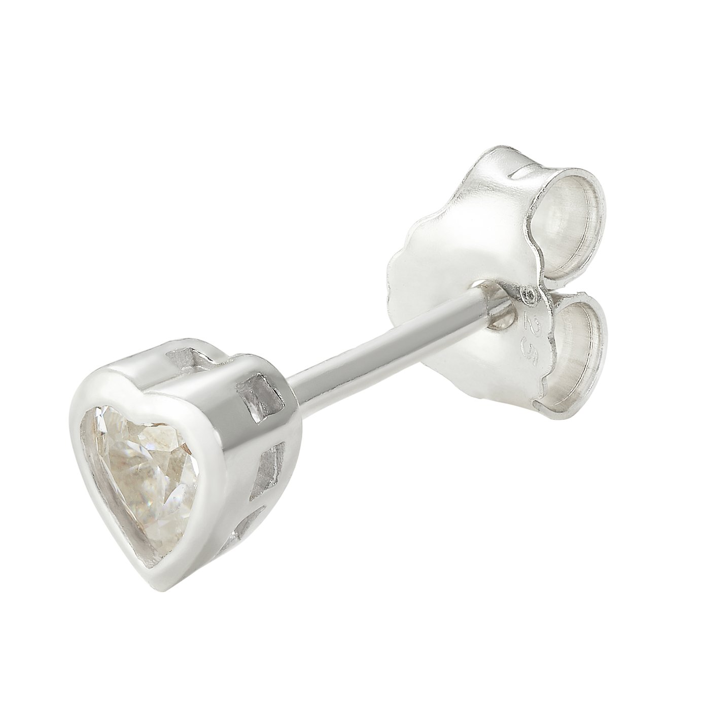 State of Mine Sterling Silver Heart Single Stud Earring review