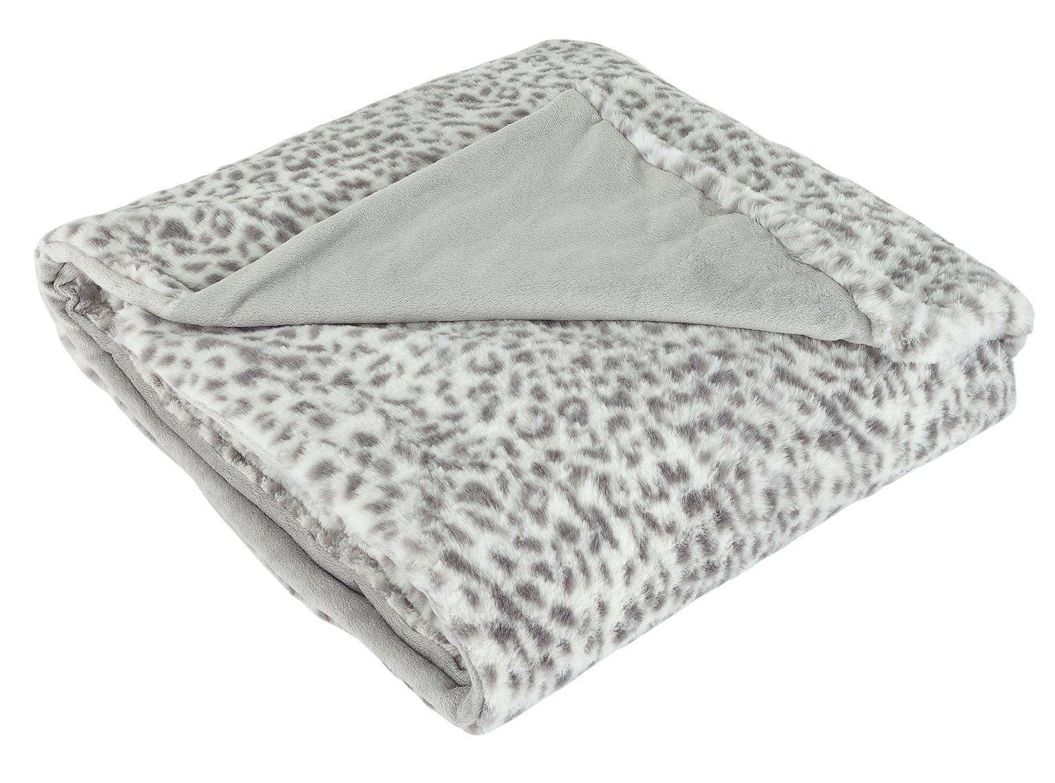 Argos Home Animal Print Throw - Grey