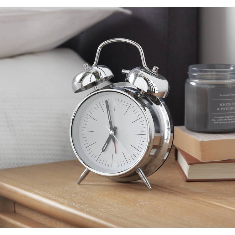 Constant Twin Bell Alarm Clock - Silver 0