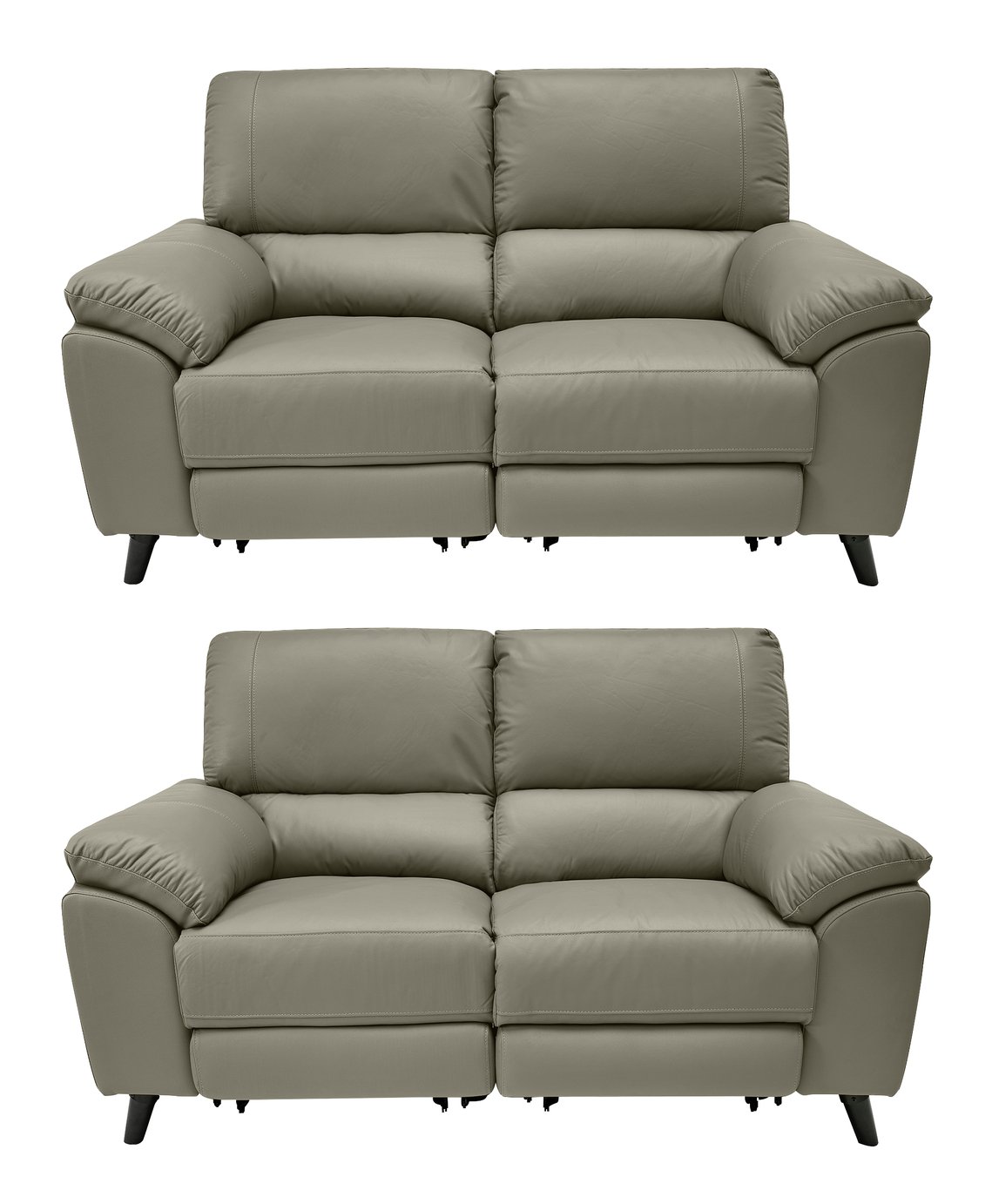 Argos Home Elliot Pair of 2 Seater Recliner Sofas Grey (8908685