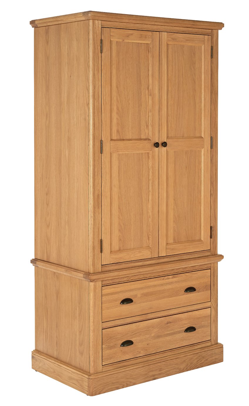 Argos Home Oakham Oak & Veneer 2 Door 2 Drawer Wardrobe