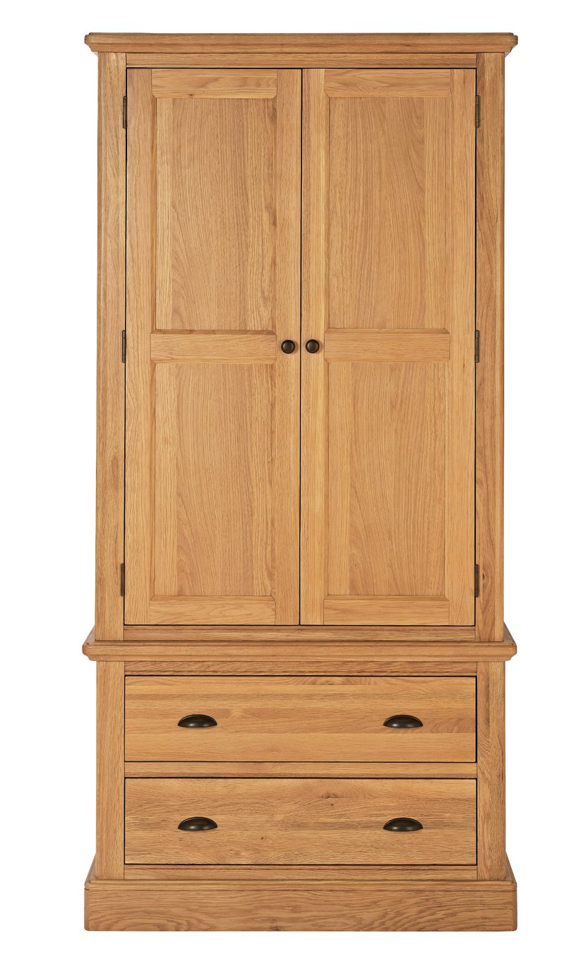Argos Home Oakham Oak & Veneer 2 Door 2 Drawer Wardrobe Reviews