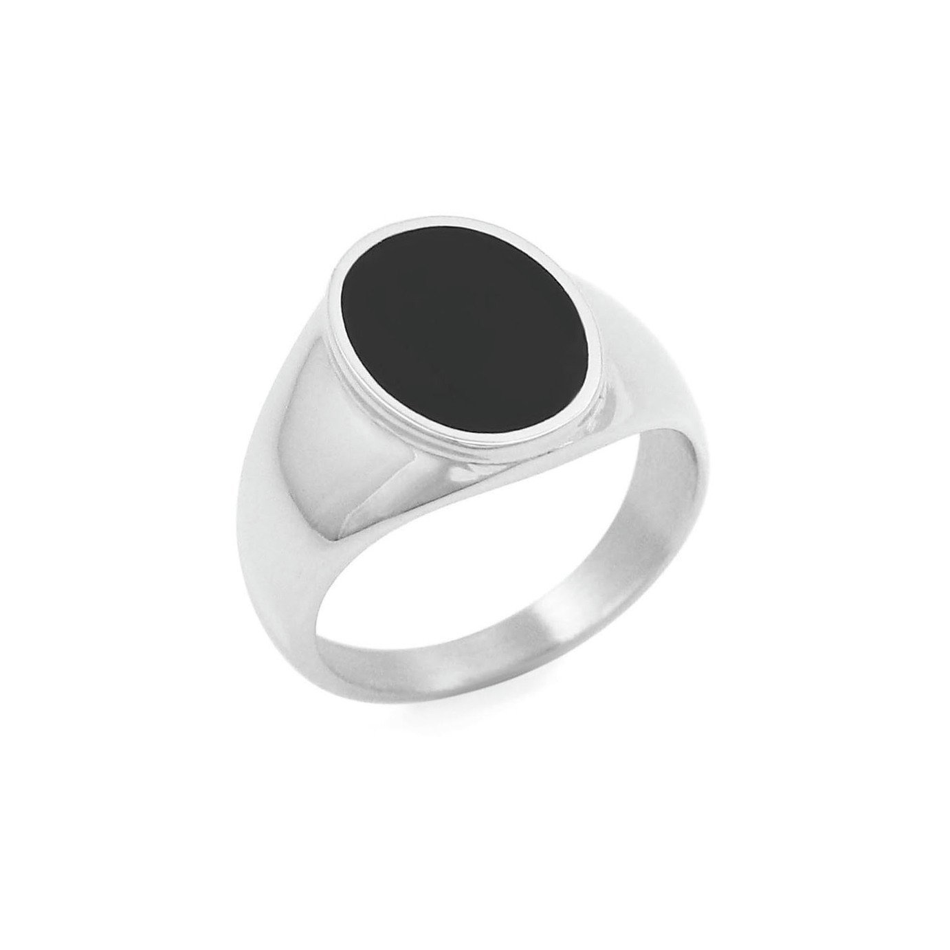 Revere Men's Stainless Steel Black Resin Oval Signet Ring -X Review