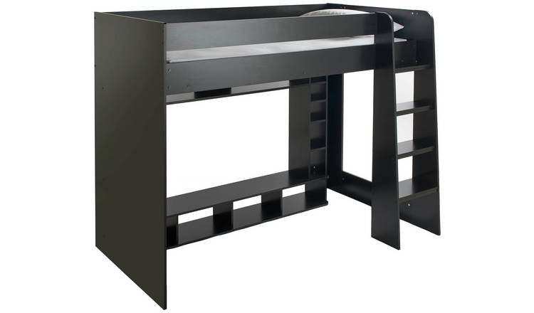 Black high store sleeper with desk