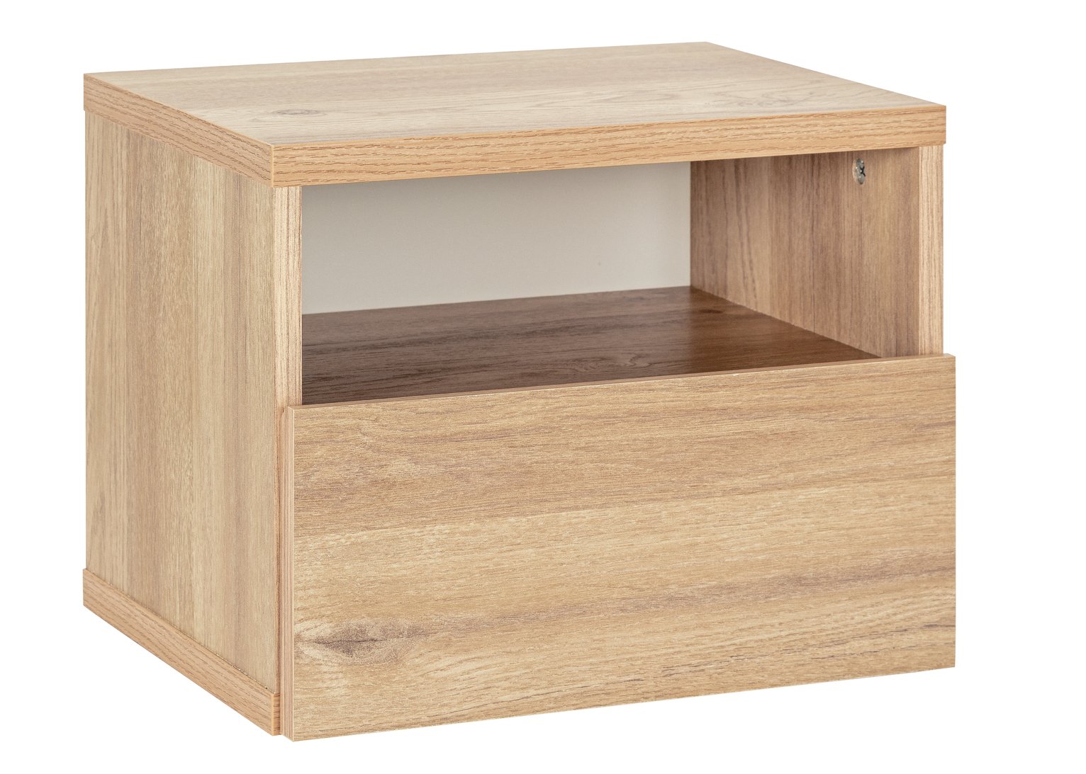 Argos Home Jenson Floating Bedside Table - Oak Effect