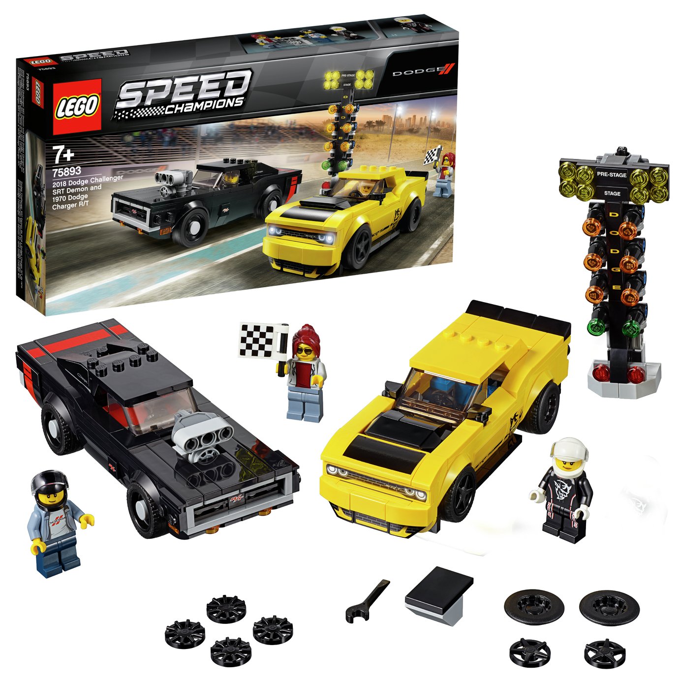 LEGO Speed Champions Dodge Toy Car Race Set - 75893