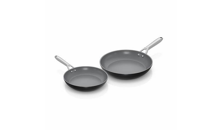 Ninja Ceramic Pro 2 Piece Aluminium Frying Pan Set - Black