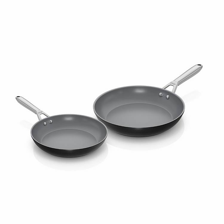 Ninja Ceramic Pro 2 Piece Aluminium Frying Pan Set - Black 0