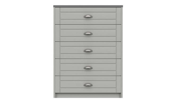 Kielder 5 Drawer Chest - Grey