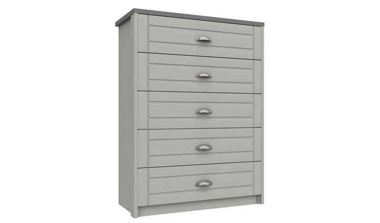 Grey chest deals of drawers argos