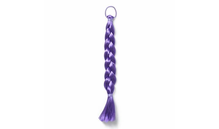 Flitzy Purple Braided Fake Hair Extension Tie