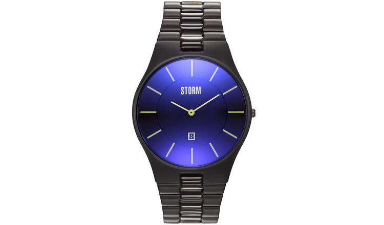 STORM Slim-X XL Men's Black Stainless Steel Bracelet Watch