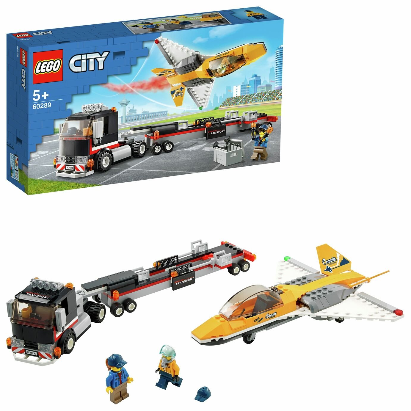 LEGO City Great Vehicles Airshow Jet Transporter Toy 60289