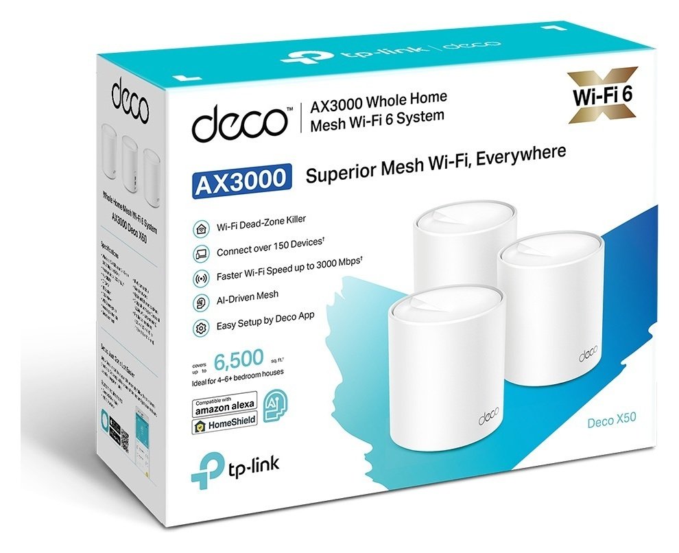 TP-Link Deco AX3000 メッシュWi-Fi 6　X50セット Buy TP-Link Deco X50 AX3000 Whole Home Mesh WiFi 6 System 3-pack