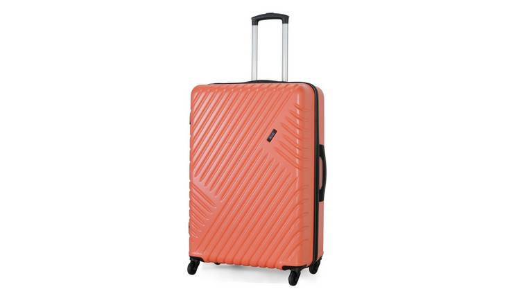 Rock Santiago 4 Wheel Hard Suitcase - Large, Coral