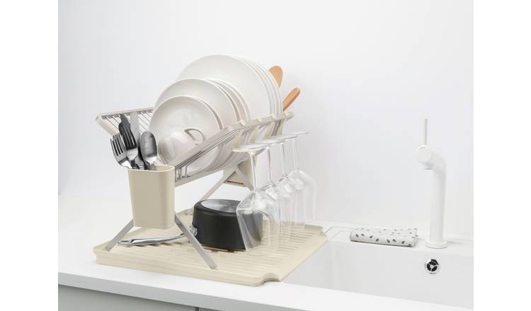 Brabantia SinkSide Large Foldable Dish Drying Rack - Soft Beige