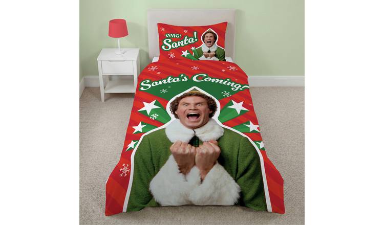 Elf Kids Red & Green Bedding Set - Single