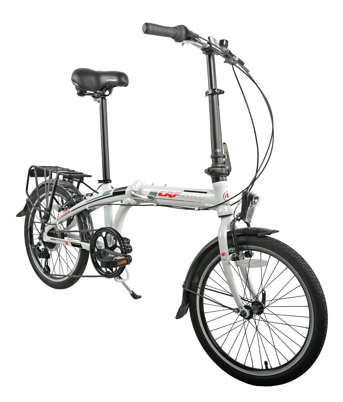 Cross CRF500 20 inch Wheel Size Unisex Folding Bike - White