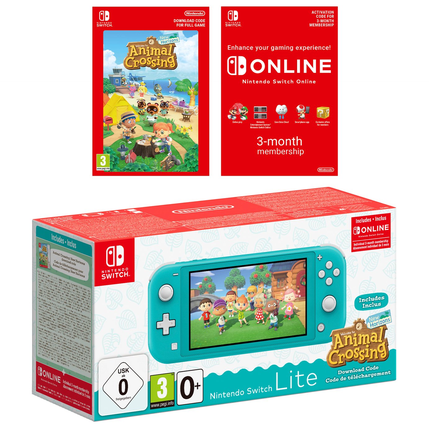 Nintendo Switch Lite Animal Crossing Console - Turquoise