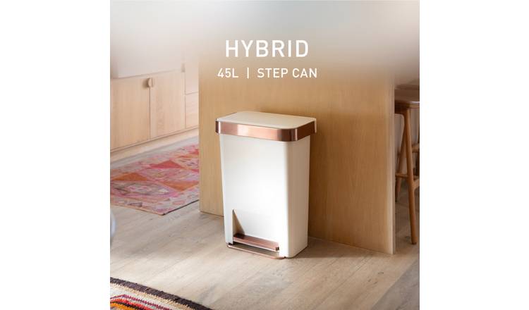 Simplehuman 45 Litre Hybrid Pedal Bin - Cream