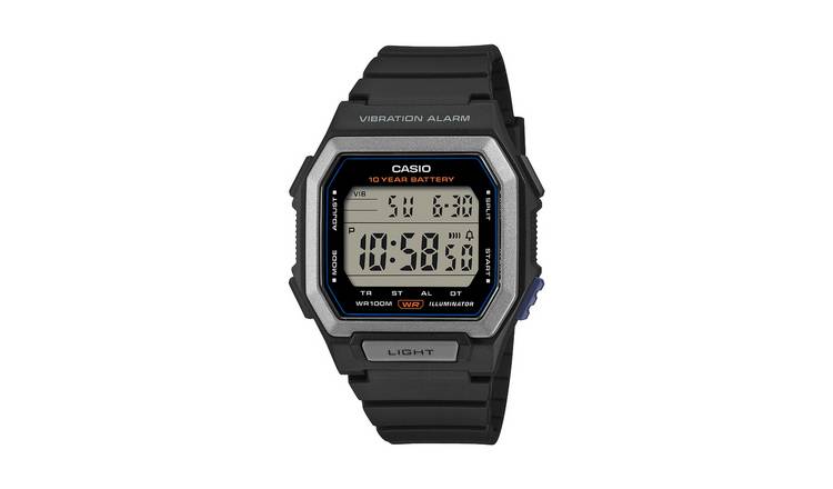 Casio Square Dial Black Strap Digital Watch