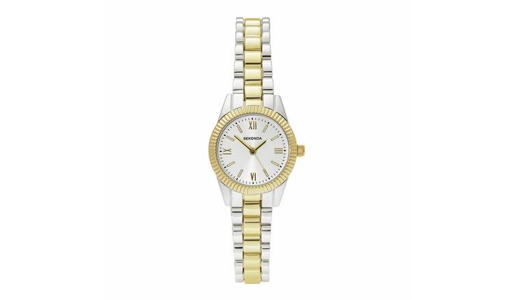 Sekonda Ladies Silver Sunray Dial Two Tone Bracelet Watch