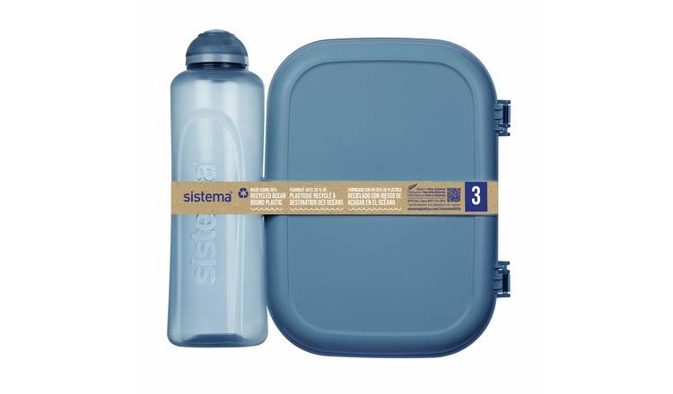 Newell Brands Sistema Ocean Bound Ribbon Lunch Box and Water Bottle