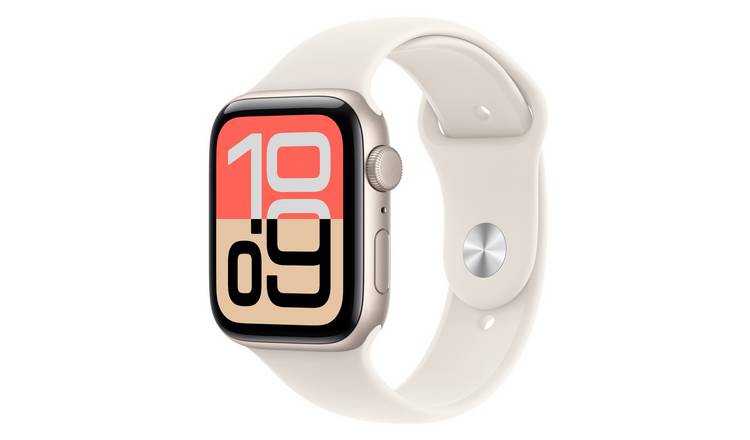 Apple Watch SE 3 GPS 44mm Aluminium Starlight Sport Band S/M