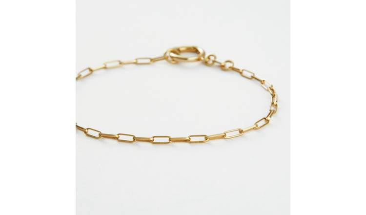 Revere Gold Plated 925 Sterling Silver Charm Link Bracelet