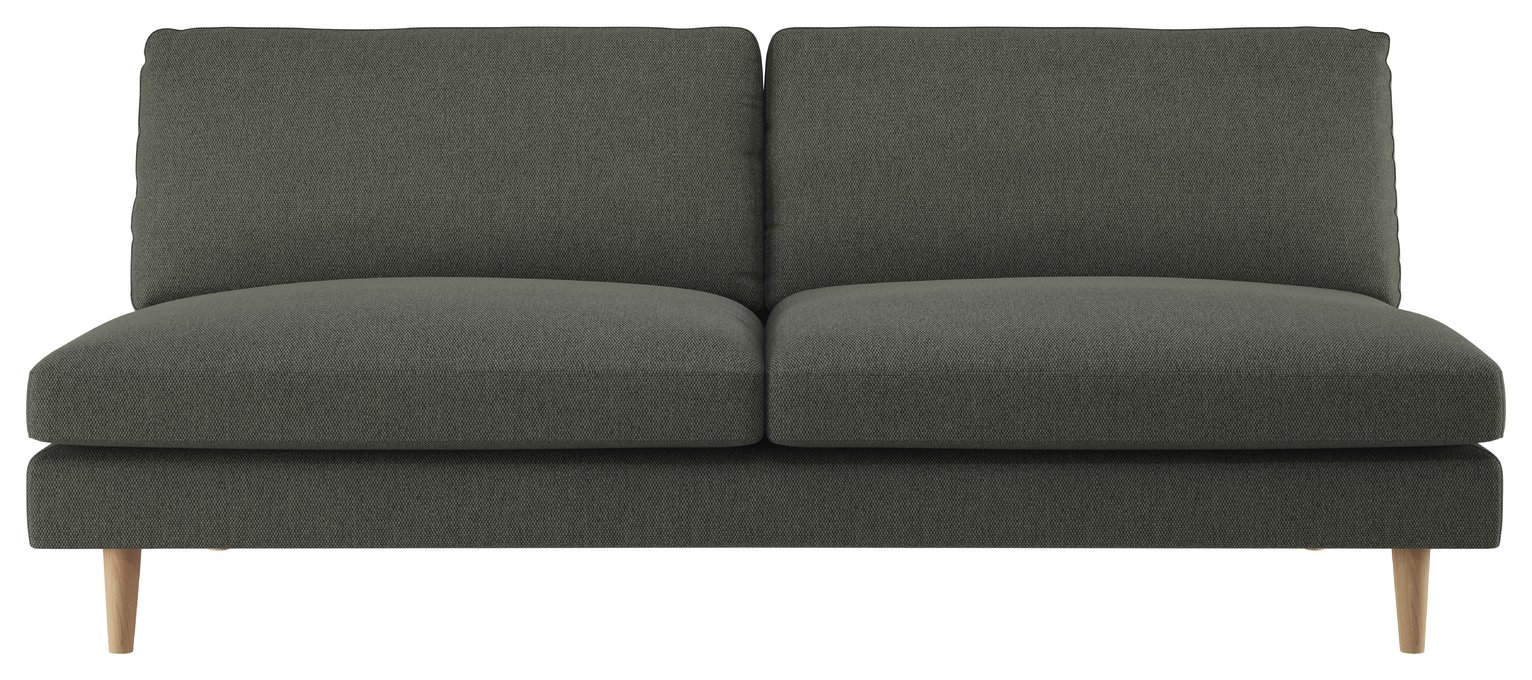 Habitat Teo Fabric 3 Seater Sofa - Charcoal
