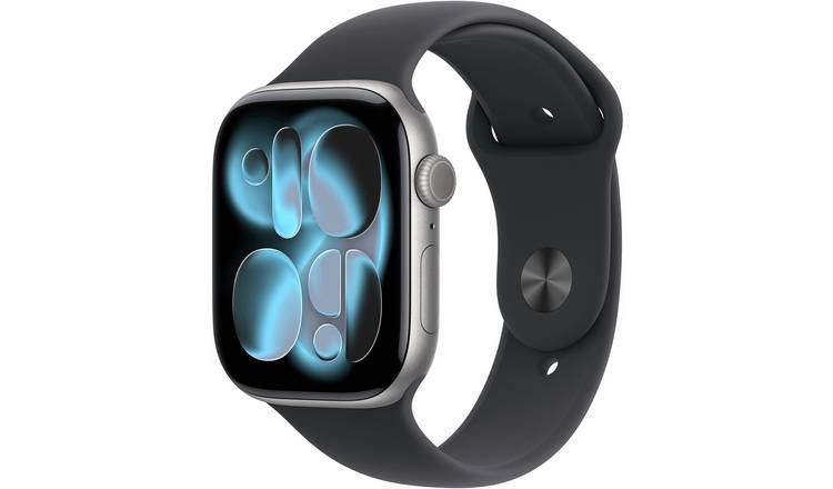 Apple Watch Series 11 GPS 46mm Black Sport Band - S/M