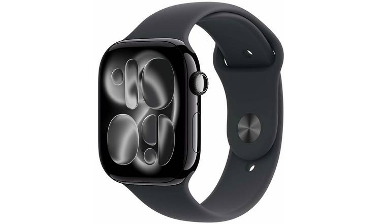 Apple Watch Series 11 GPS+Cell 46mm Black Sport Band - S/M