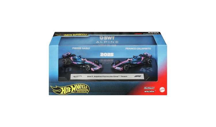 Hot Wheels Premium Formula 1 2-Pack, BWT Alpine Formula 1 Gasly & Colapinto