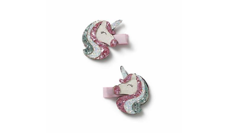 Flitzy Glitter Unicorn Hair Clips - Pack of 2