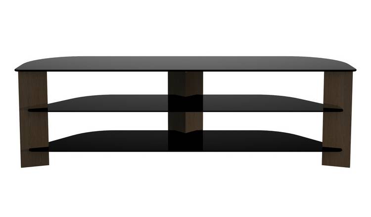 Glass tv stand store 70 inch